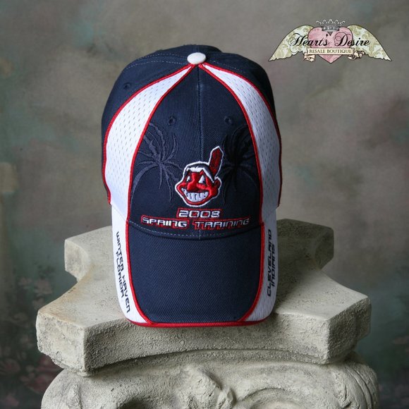Cleveland Indians Baseball Cap MLB 2008 Spring Training Signed David Wallace Adj